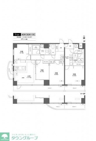 プライムアーバン千住の物件間取画像